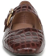 Naturalizer Cosmic Croco Leather Mary Jane Flats