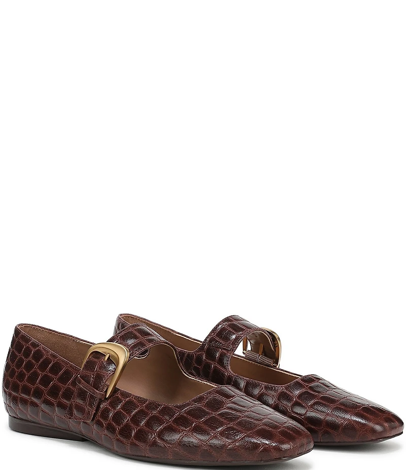 Naturalizer Cosmic Croco Leather Mary Jane Flats
