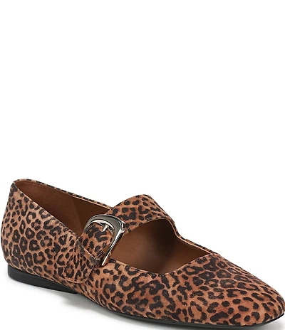 Naturalizer Cosmic Leopard Suede Mary Jane Flats