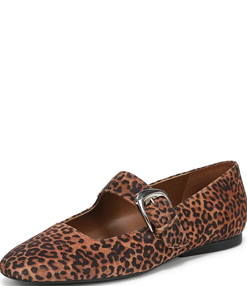 Naturalizer Cosmic Leopard Suede Mary Jane Flats