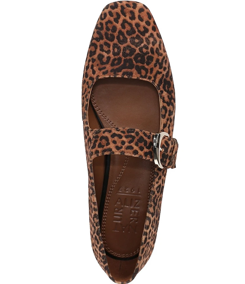 Naturalizer Cosmic Leopard Suede Mary Jane Flats