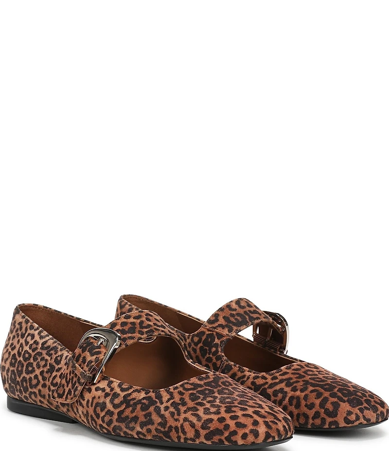 Naturalizer Cosmic Leopard Suede Mary Jane Flats