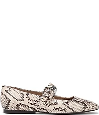 Naturalizer Cosmic Snake Print Leather Mary Jane Flats
