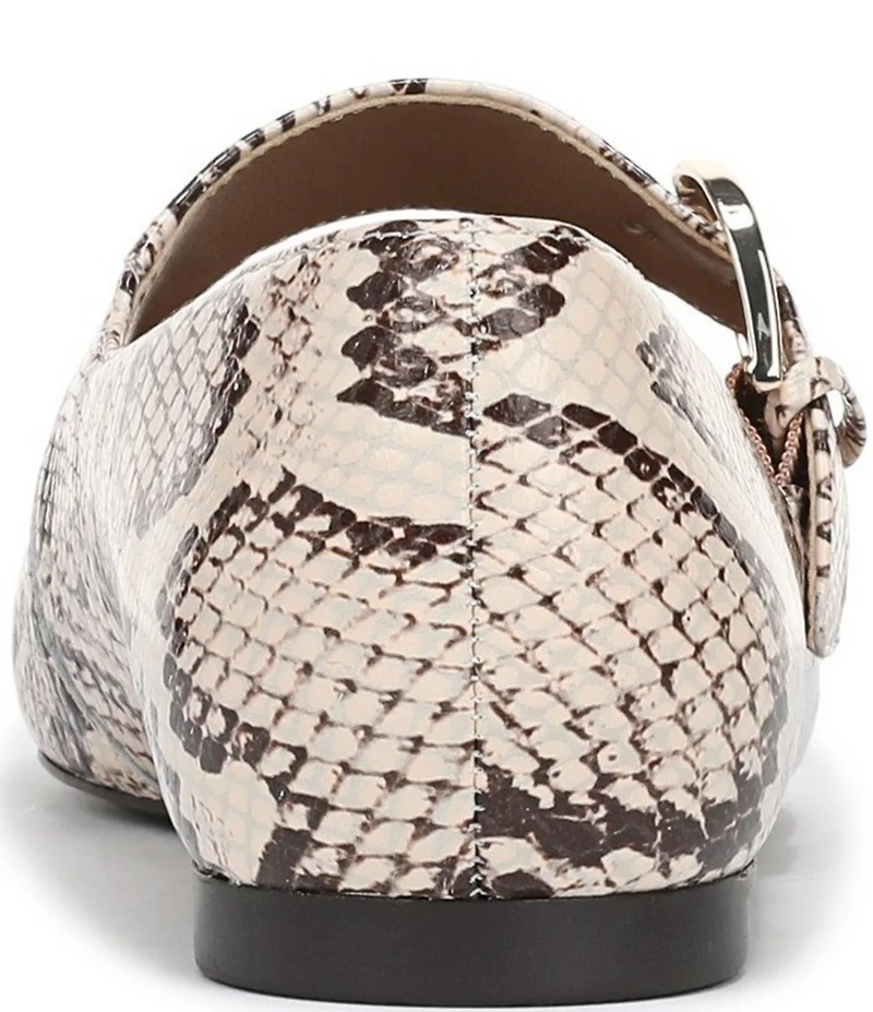 Naturalizer Cosmic Snake Print Leather Mary Jane Flats