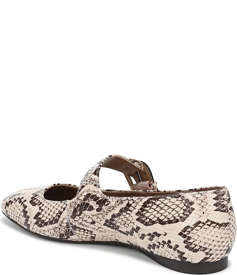 Naturalizer Cosmic Snake Print Leather Mary Jane Flats