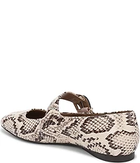 Naturalizer Cosmic Snake Print Leather Mary Jane Flats