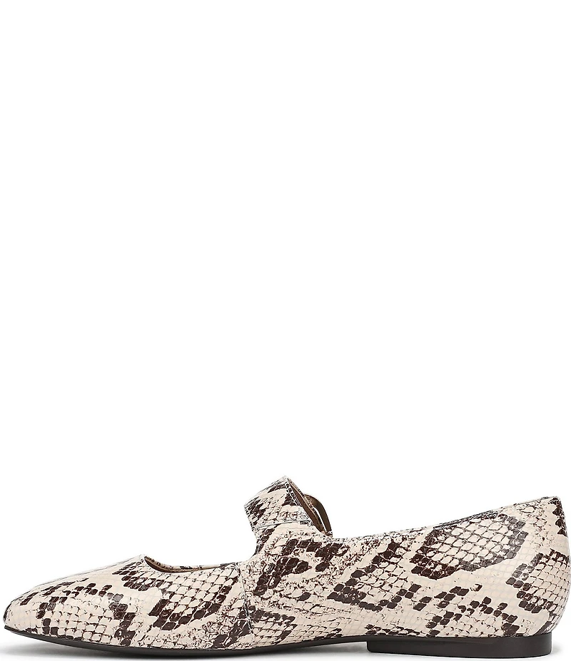 Naturalizer Cosmic Snake Print Leather Mary Jane Flats