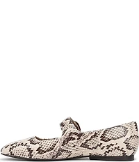 Naturalizer Cosmic Snake Print Leather Mary Jane Flats