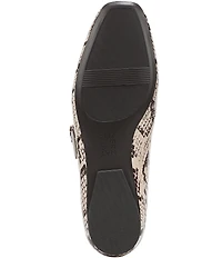 Naturalizer Cosmic Snake Print Leather Mary Jane Flats