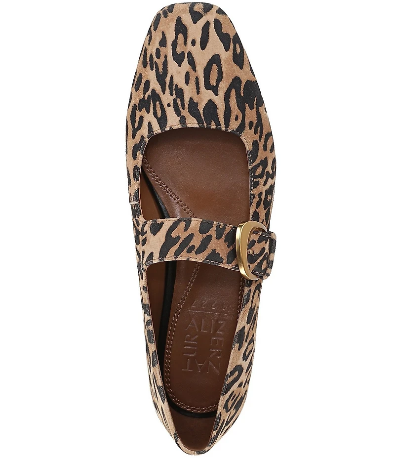 Naturalizer Cosmic Suede Leopard Mary Jane Flats