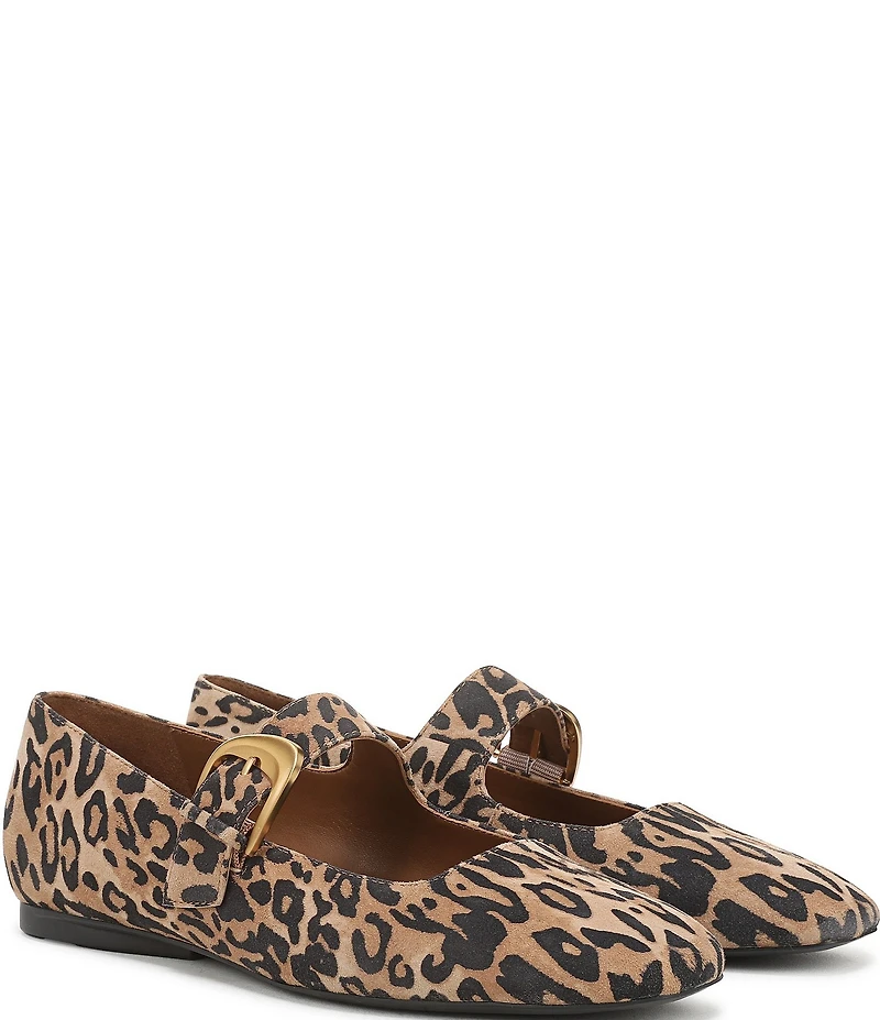 Naturalizer Cosmic Suede Leopard Mary Jane Flats