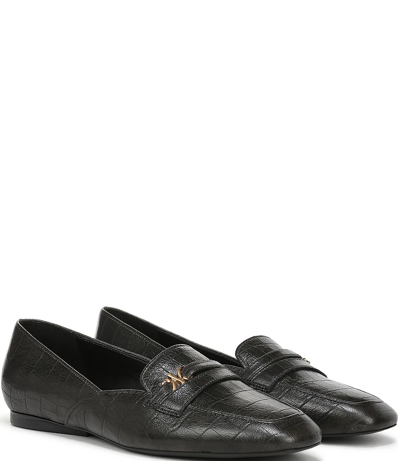 Naturalizer Create Croco Embossed Leather Loafers