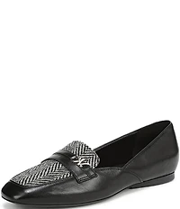 Naturalizer Create Leather and Herringbone Penny Loafers
