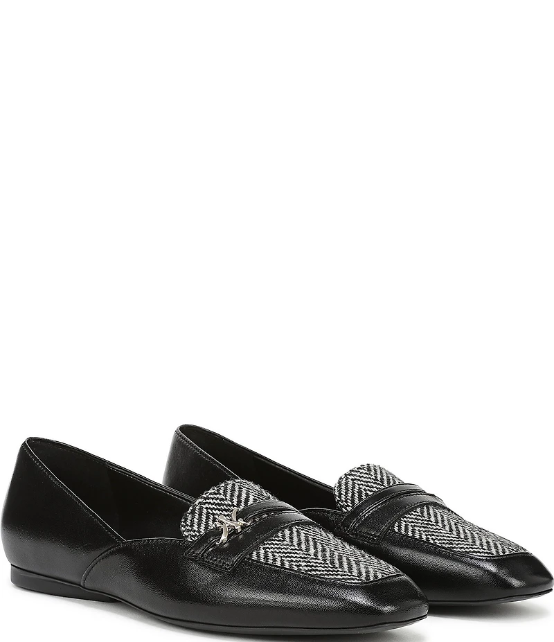 Naturalizer Create Leather and Herringbone Penny Loafers
