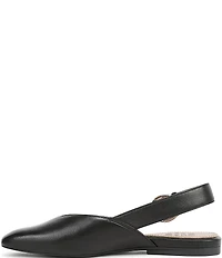 Naturalizer Crystal Leather Slingback Square Toe Ballet Flats