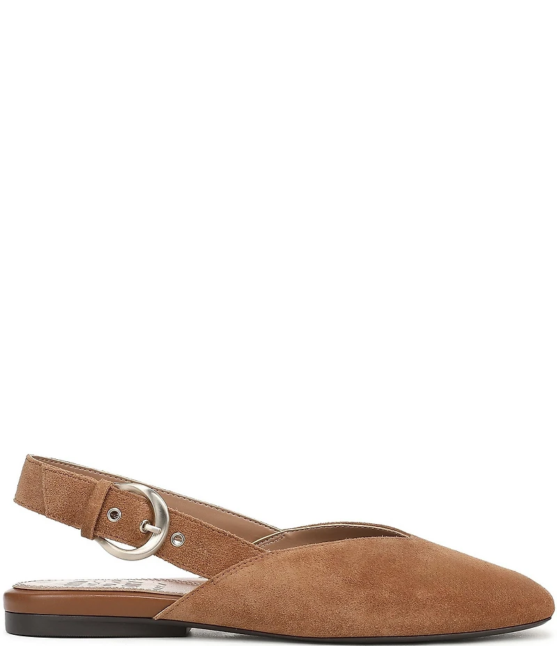 Naturalizer Crystal Suede Slingback Square Toe Ballet Flats