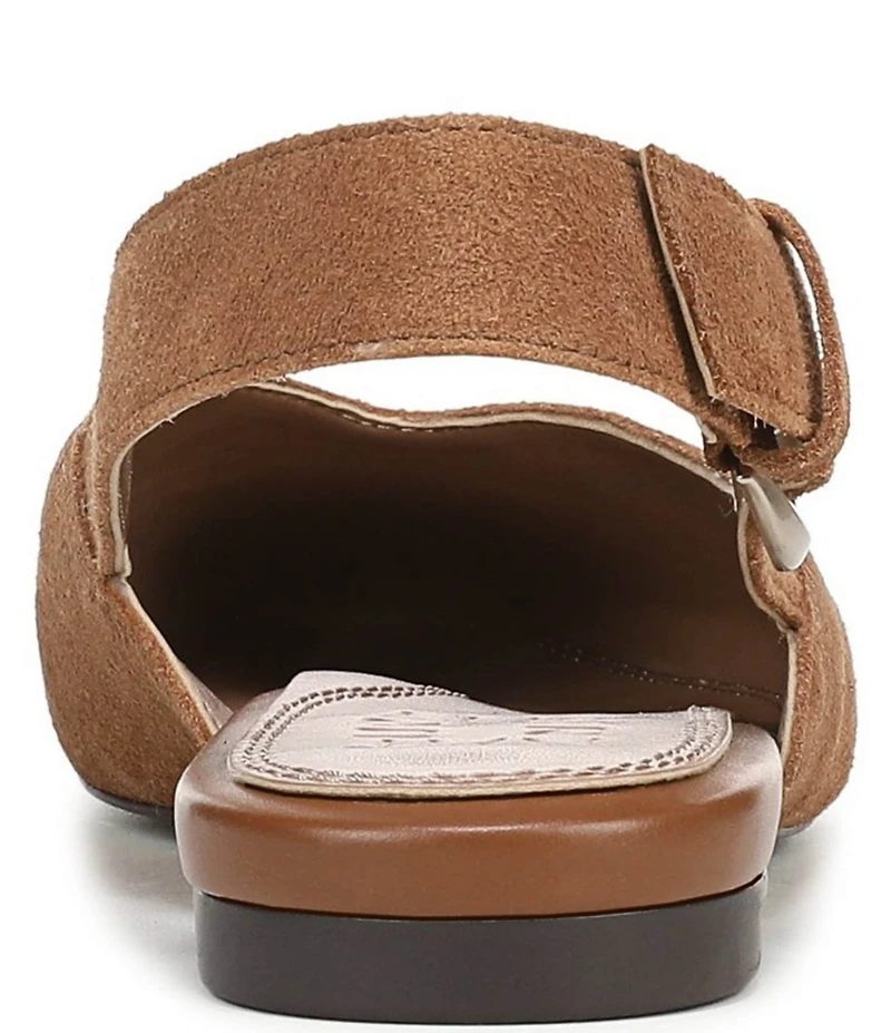 Naturalizer Crystal Suede Slingback Square Toe Ballet Flats