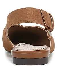 Naturalizer Crystal Suede Slingback Square Toe Ballet Flats