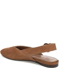 Naturalizer Crystal Suede Slingback Square Toe Ballet Flats