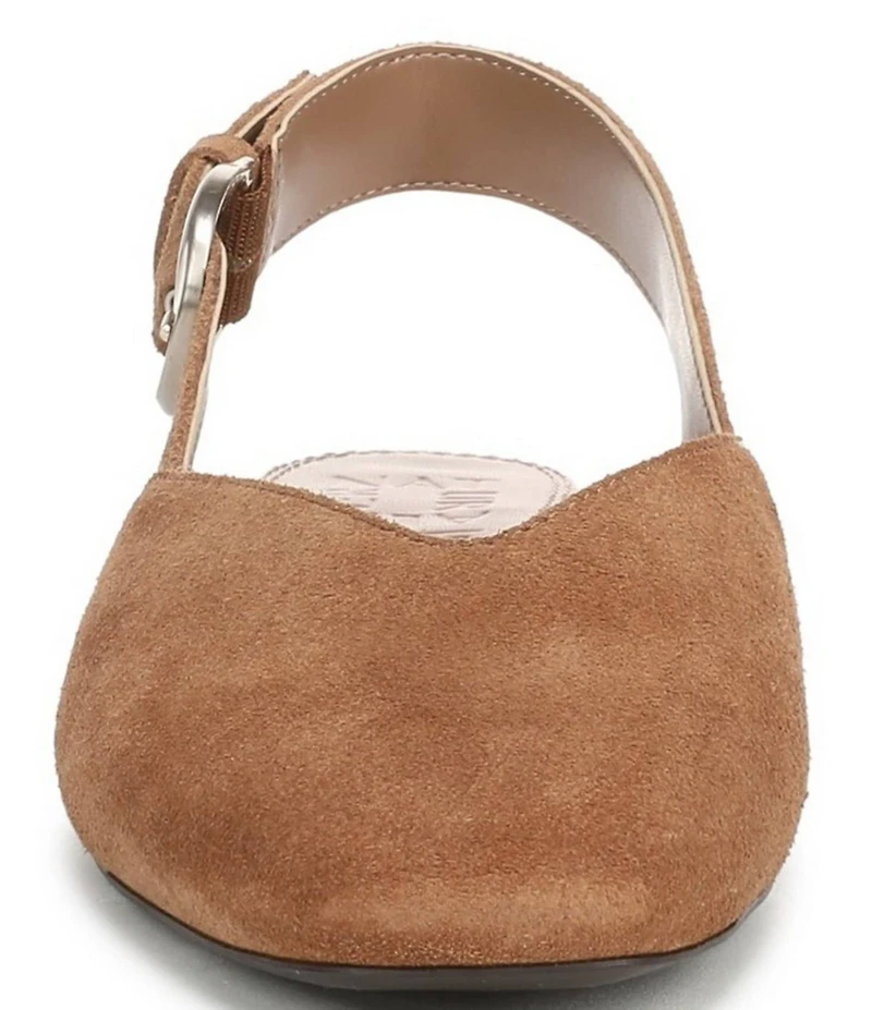 Naturalizer Crystal Suede Slingback Square Toe Ballet Flats