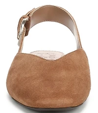 Naturalizer Crystal Suede Slingback Square Toe Ballet Flats