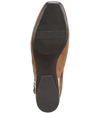 Naturalizer Crystal Suede Slingback Square Toe Ballet Flats