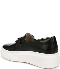 Naturalizer Daphne Leather Chain Hardware Slip On Platform Sneakers