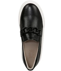 Naturalizer Daphne Leather Chain Hardware Slip On Platform Sneakers