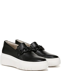 Naturalizer Daphne Leather Chain Hardware Slip On Platform Sneakers