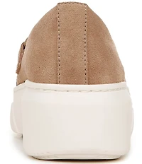Naturalizer Daphne Suede Chain Hardware Slip On Platform Sneakers