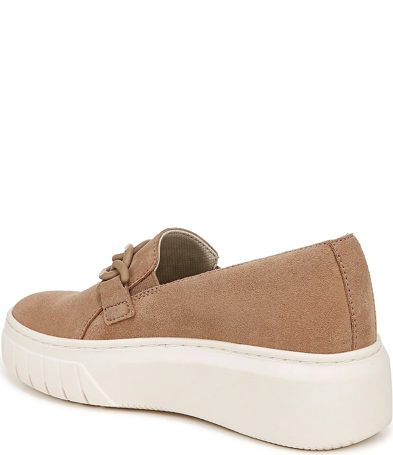 Naturalizer Daphne Suede Chain Hardware Slip On Platform Sneakers