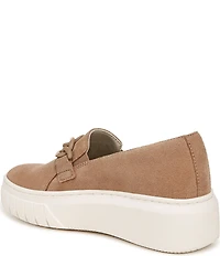 Naturalizer Daphne Suede Chain Hardware Slip On Platform Sneakers