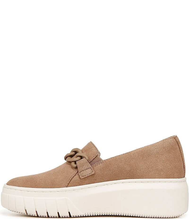 Naturalizer Daphne Suede Chain Hardware Slip On Platform Sneakers