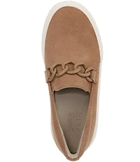 Naturalizer Daphne Suede Chain Hardware Slip On Platform Sneakers