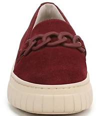 Naturalizer Daphne Suede Chain Hardware Slip On Platform Sneakers
