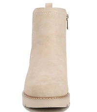 Naturalizer Darry Water Repellent Suede Lightweight Lug Sole Platform Chelsea Booties