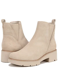Naturalizer Darry Water Repellent Suede Lightweight Lug Sole Platform Chelsea Booties