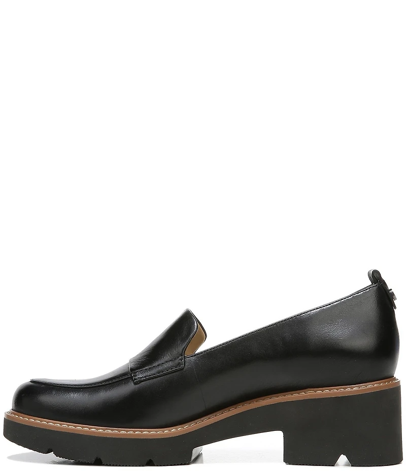 Naturalizer Darry Leather Lightweight Lug Sole Platform Loafers