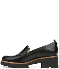 Naturalizer Darry Leather Lightweight Lug Sole Platform Loafers