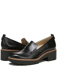 Naturalizer Darry Leather Lightweight Lug Sole Platform Loafers