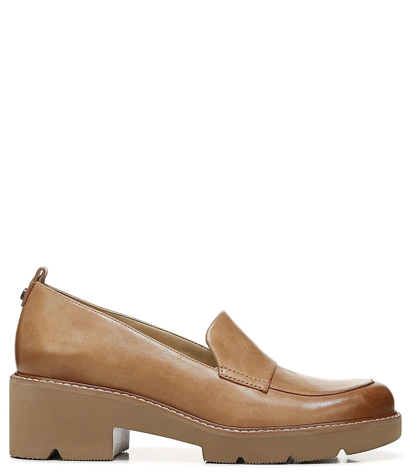 Naturalizer Darry Leather Lightweight Lug Sole Platform Loafers