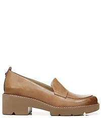 Naturalizer Darry Leather Lightweight Lug Sole Platform Loafers