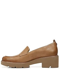 Naturalizer Darry Leather Lightweight Lug Sole Platform Loafers