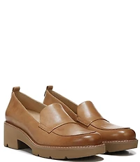 Naturalizer Darry Leather Lightweight Lug Sole Platform Loafers