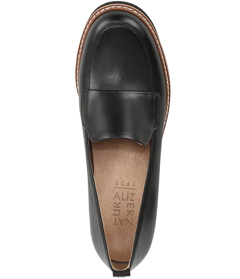 Naturalizer Darry Leather Lightweight Lug Sole Platform Loafer Pumps