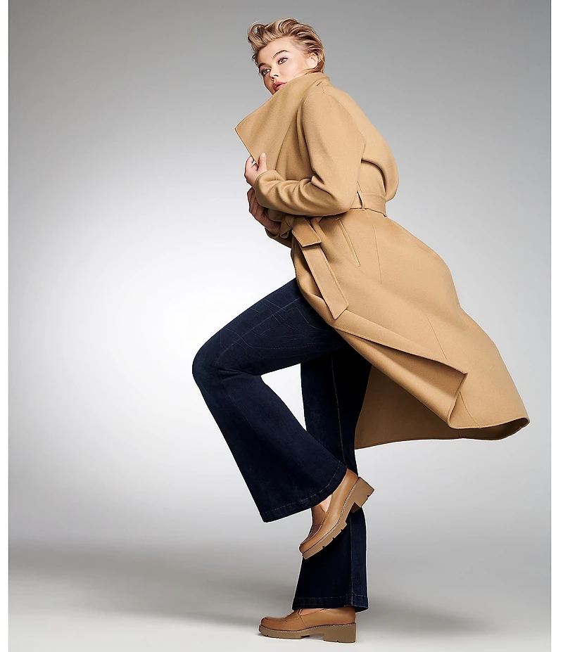 Naturalizer Darry Leather Lightweight Lug Sole Platform Loafer Pumps