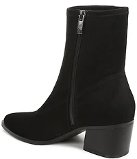 Naturalizer Dean Suede Point Toe Stretch Ankle Booties