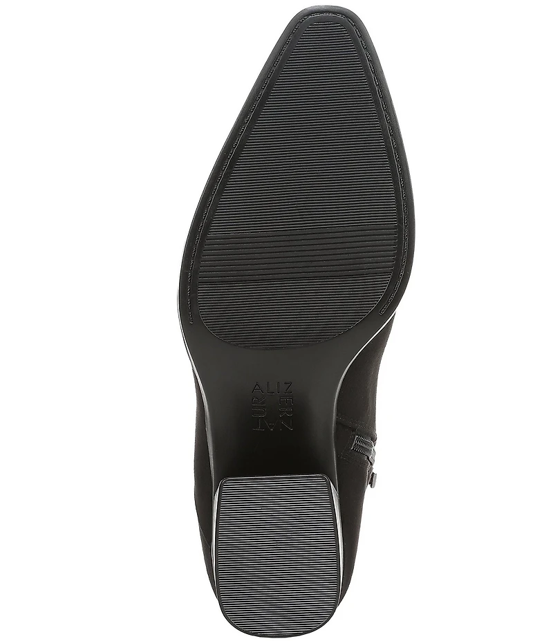 Naturalizer Dean Suede Point Toe Stretch Ankle Booties