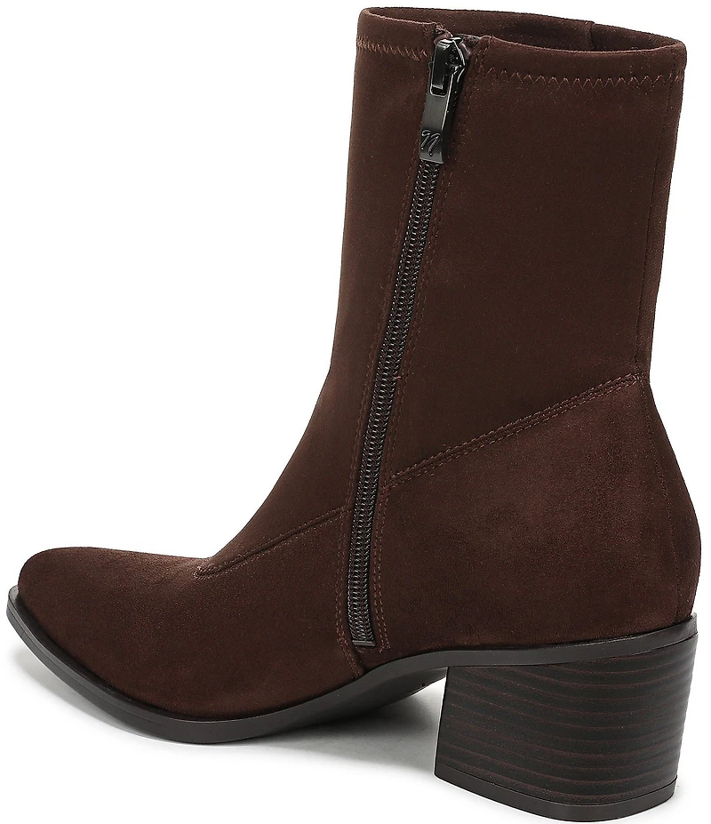 Naturalizer Dean Suede Point Toe Stretch Ankle Booties