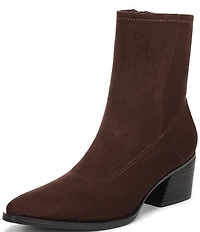 Naturalizer Dean Suede Point Toe Stretch Ankle Booties